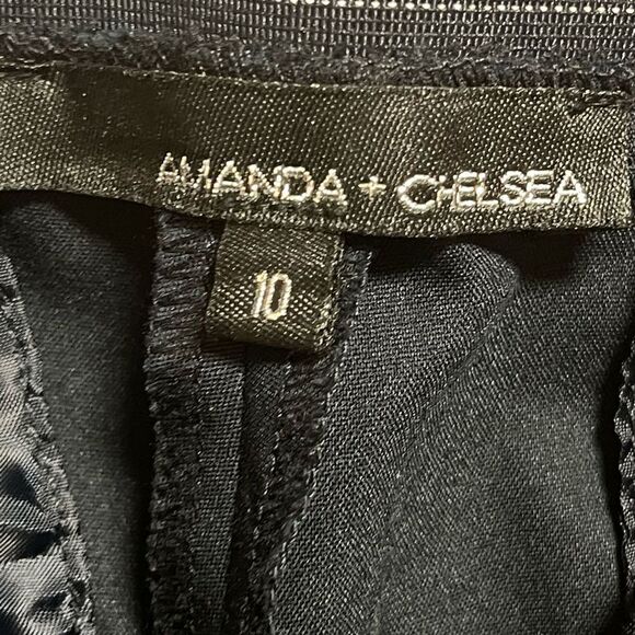 Amanda +Chelsea Woman’s Black Cotton Pants Sz 10 - Picture 5 of 8